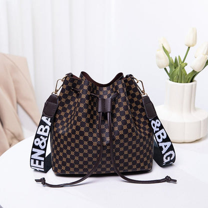 “Women’s Printed PU Bucket Bag – Soft & Chic” - SMARTMARTNZ