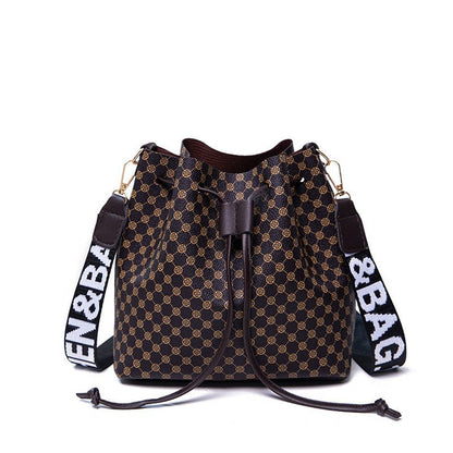 “Women’s Printed PU Bucket Bag – Soft & Chic” - SMARTMARTNZ