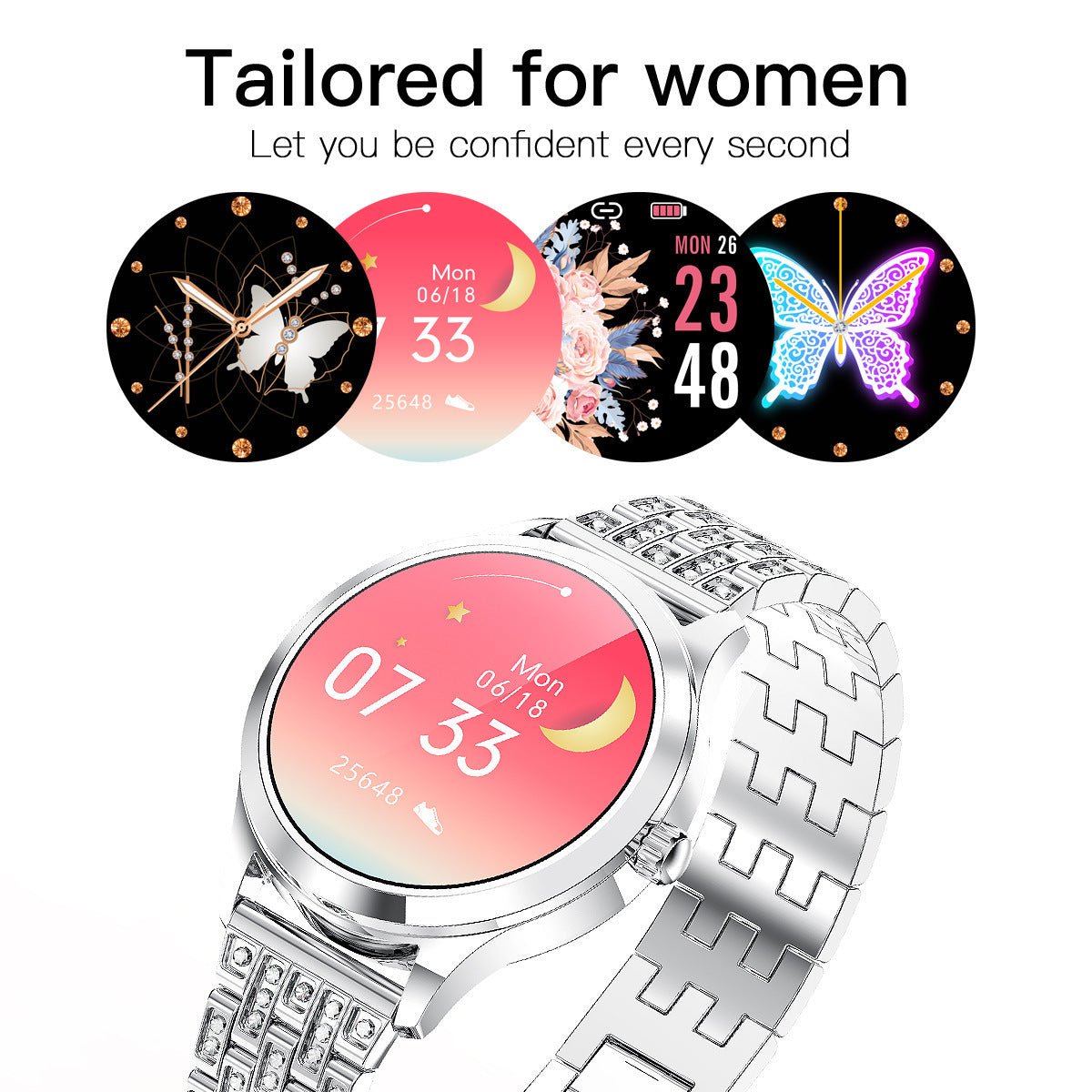 Women’s Sports Smart Watch Bracelet – Fitness & Fashion in One - SMARTMARTNZ
