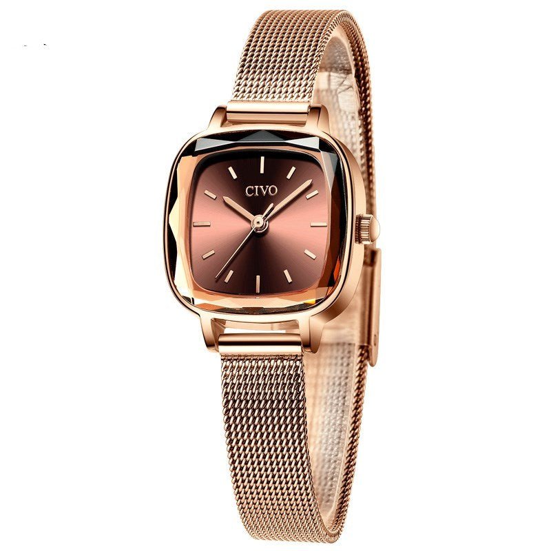 "Women’s Square Temperament Watch – Elegant Minimalist Design - SMARTMARTNZ