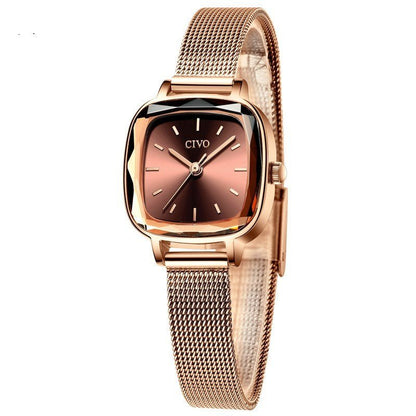 "Women’s Square Temperament Watch – Elegant Minimalist Design - SMARTMARTNZ