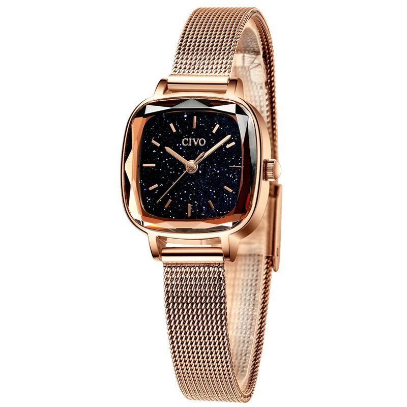 "Women’s Square Temperament Watch – Elegant Minimalist Design - SMARTMARTNZ
