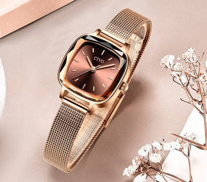 "Women’s Square Temperament Watch – Elegant Minimalist Design - SMARTMARTNZ