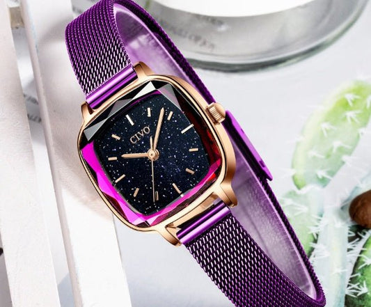 "Women’s Square Temperament Watch – Elegant Minimalist Design - SMARTMARTNZ