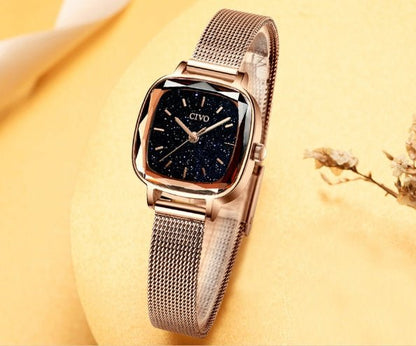 "Women’s Square Temperament Watch – Elegant Minimalist Design - SMARTMARTNZ