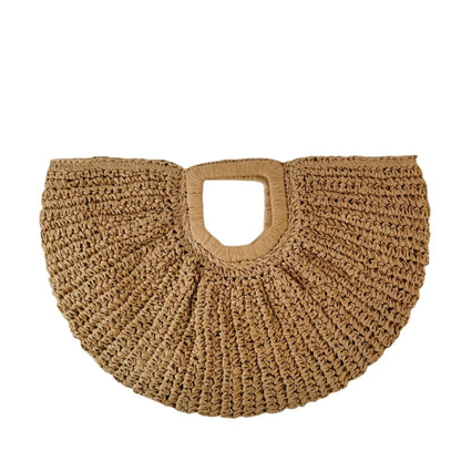 Women’s Woven Straw Handbag – Large Capacity Beach & Travel Purse - SMARTMARTNZ
